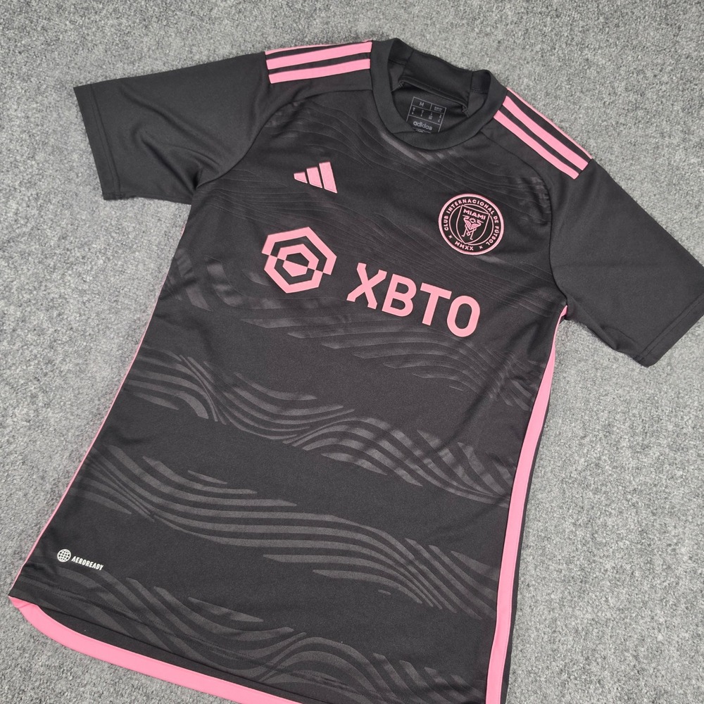 Adidas Inter Miami CF Jersey Mens M Black Lionel Messi 10 Away Soccer MLS